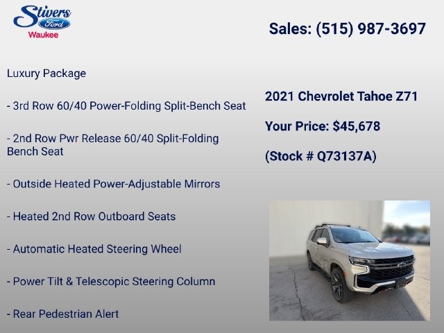 2021 Chevrolet Tahoe Z71
