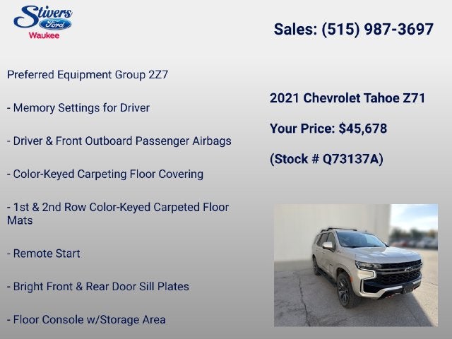 2021 Chevrolet Tahoe Z71