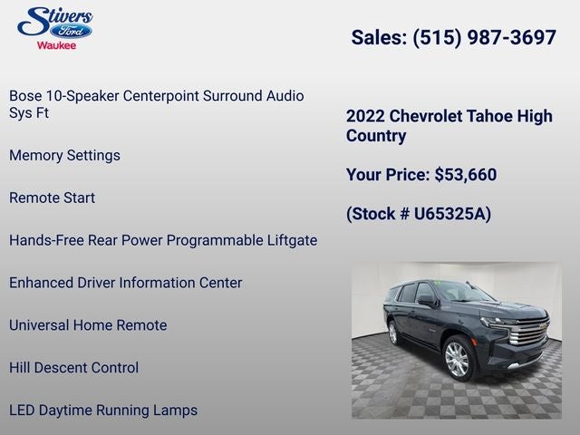 2022 Chevrolet Tahoe High Country