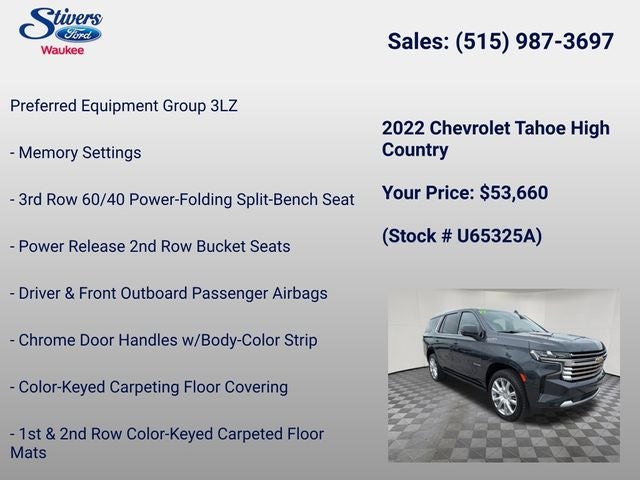 2022 Chevrolet Tahoe High Country