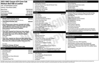 2021 GMC Canyon AT4 w/Leather