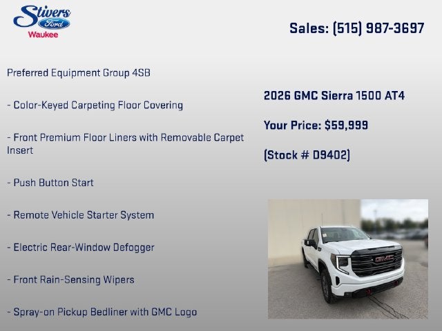 2026 GMC Sierra 1500 AT4