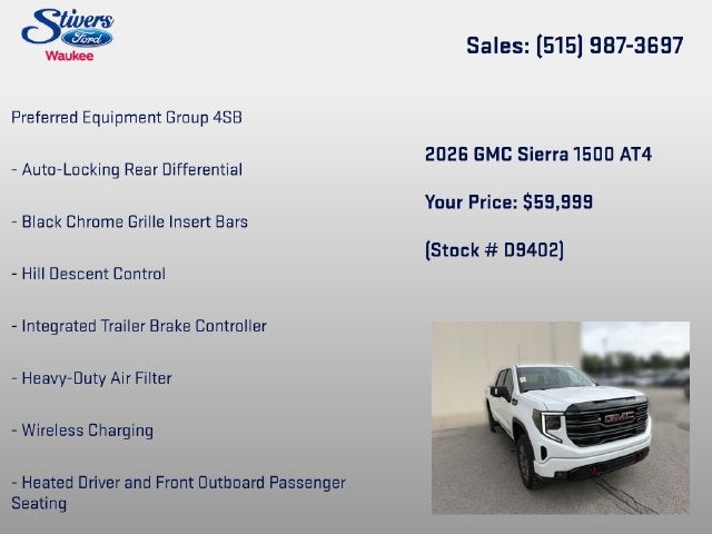2026 GMC Sierra 1500 AT4