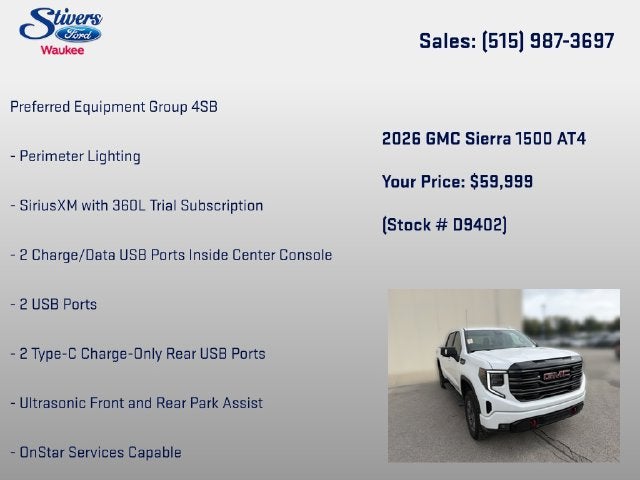 2026 GMC Sierra 1500 AT4