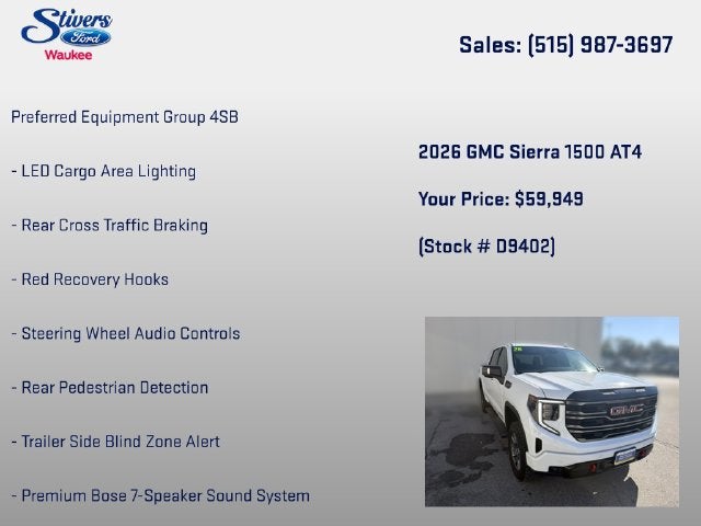 2026 GMC Sierra 1500 AT4