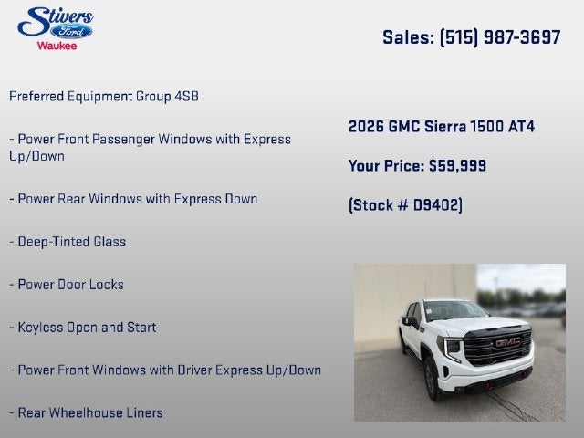 2026 GMC Sierra 1500 AT4