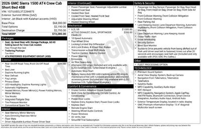 2026 GMC Sierra 1500 AT4