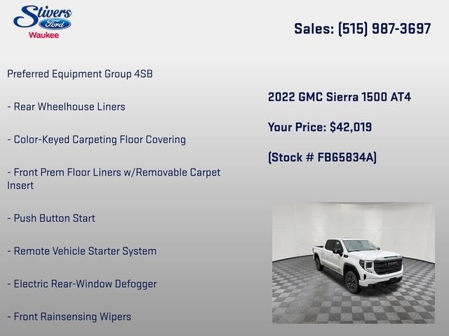 2022 GMC Sierra 1500 AT4