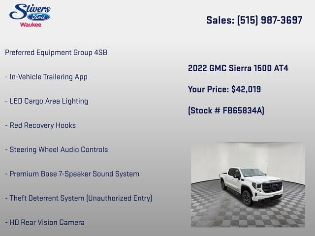 2022 GMC Sierra 1500 AT4