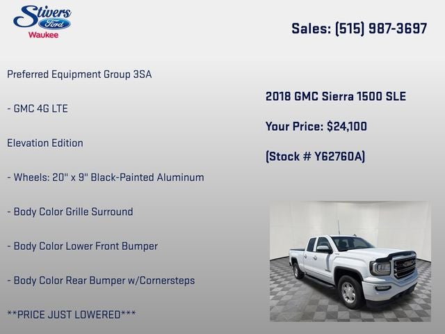 2018 GMC Sierra 1500 SLE
