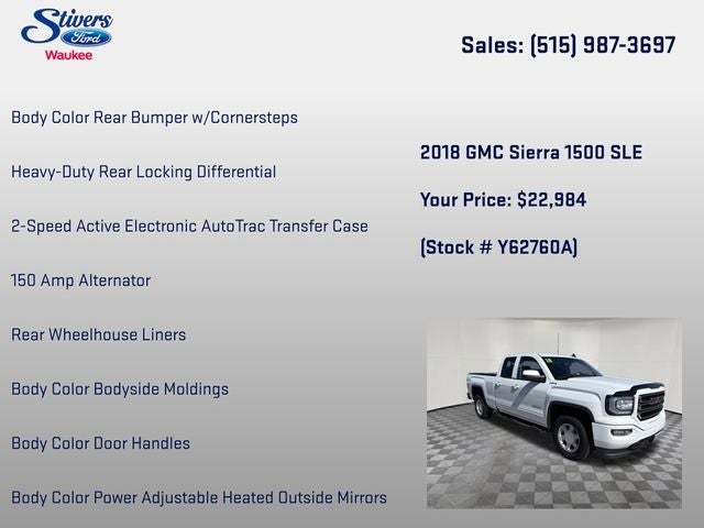 2018 GMC Sierra 1500 SLE