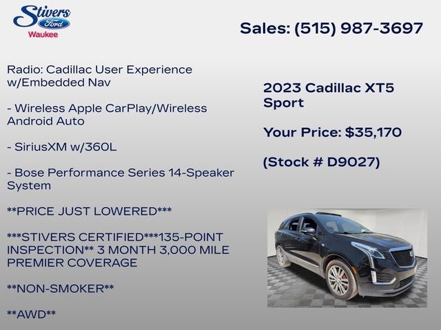 2023 Cadillac XT5 Sport