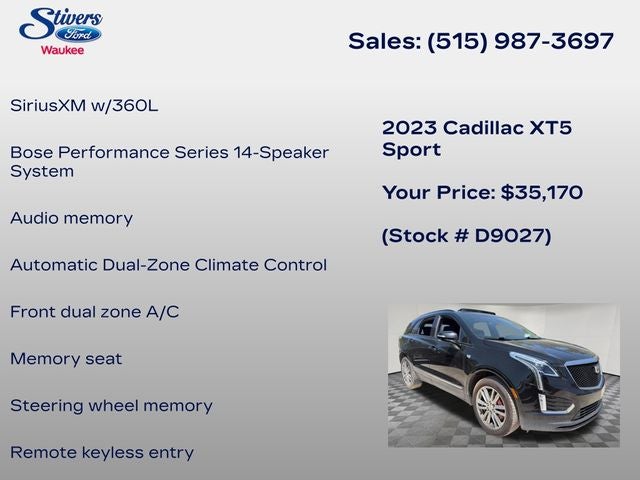 2023 Cadillac XT5 Sport