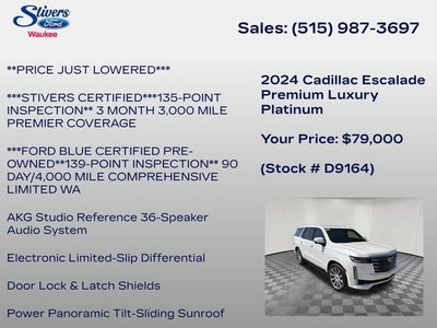 2024 Cadillac Escalade Premium Luxury Platinum