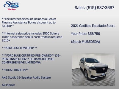 2021 Cadillac Escalade Sport