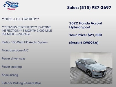 2022 Honda Accord Hybrid Sport