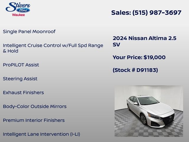 2024 Nissan Altima 2.5 SV