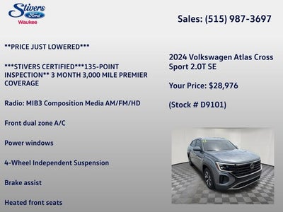 2024 Volkswagen Atlas Cross Sport 2.0T SE