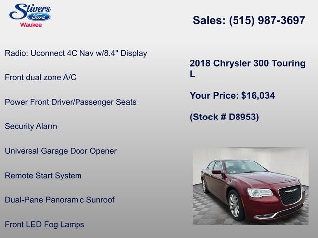 2018 Chrysler 300 Touring