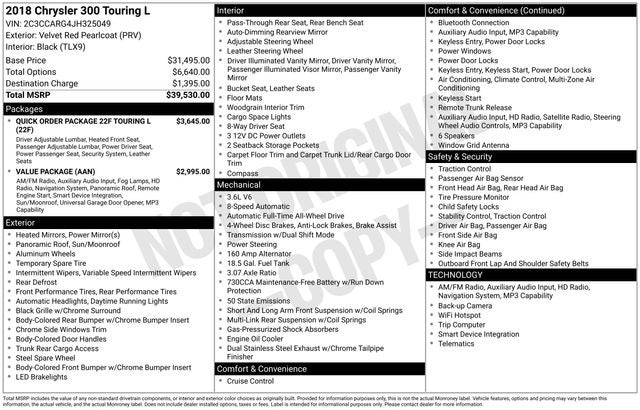 2018 Chrysler 300 Touring