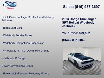 2023 Dodge Challenger SRT Hellcat Widebody