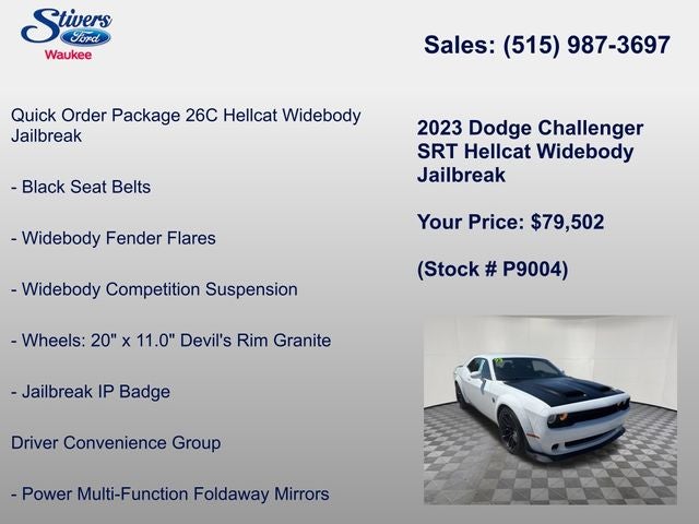 2023 Dodge Challenger SRT Hellcat Widebody