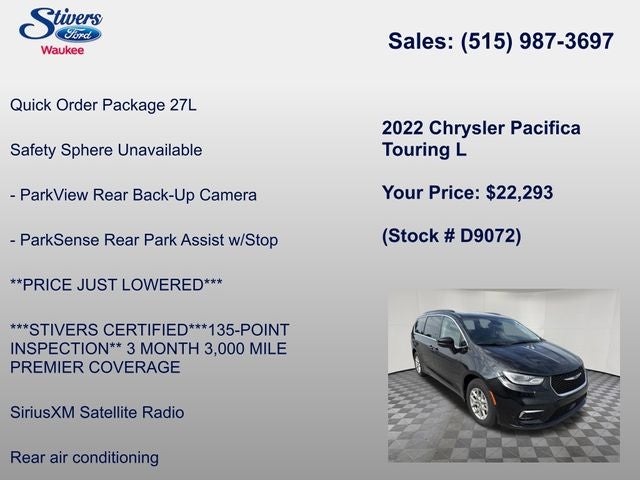 2022 Chrysler Pacifica Touring L