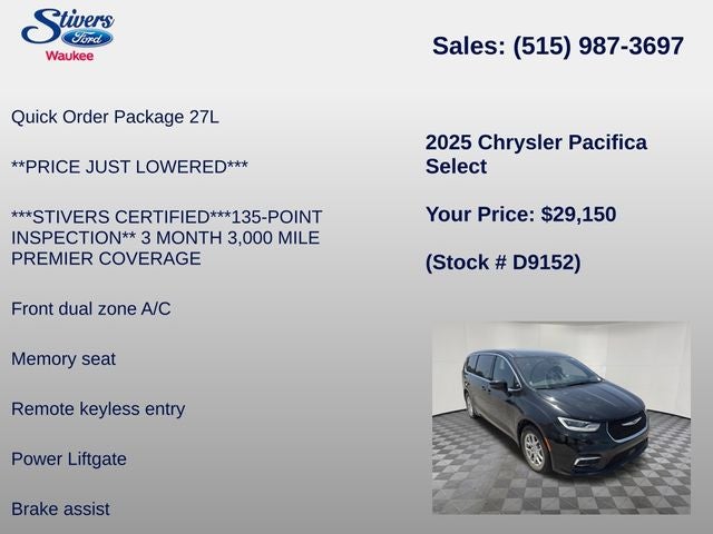 2025 Chrysler Pacifica Select