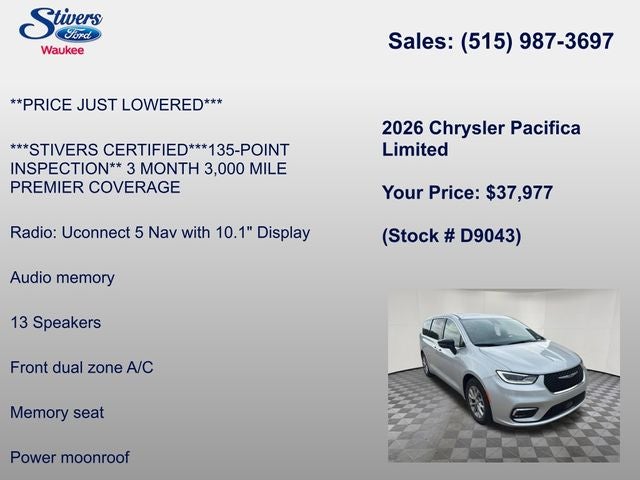 2026 Chrysler Pacifica Limited