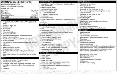 2024 Honda Civic Touring
