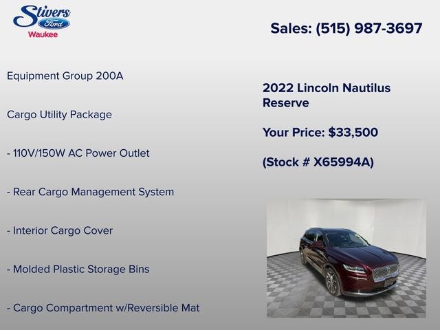 2022 Lincoln Nautilus Reserve