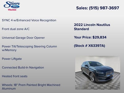 2022 Lincoln Nautilus Standard
