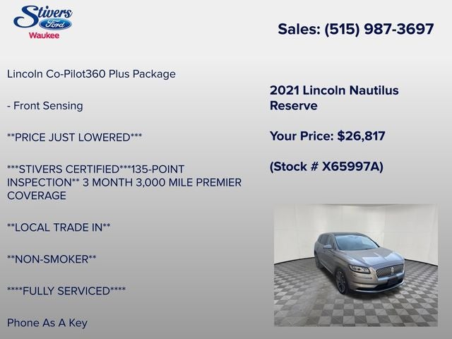 2021 Lincoln Nautilus Reserve