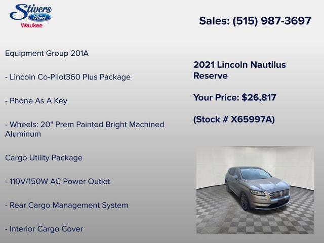 2021 Lincoln Nautilus Reserve