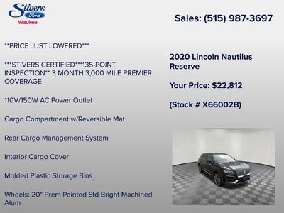 2020 Lincoln Nautilus Reserve