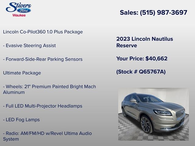 2023 Lincoln Nautilus Reserve