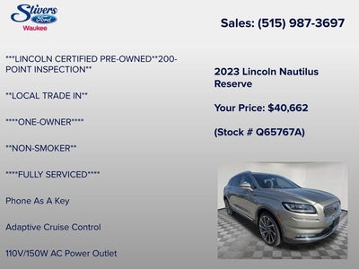 2023 Lincoln Nautilus Reserve