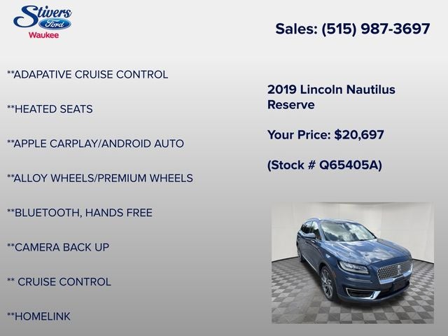 2019 Lincoln Nautilus Reserve