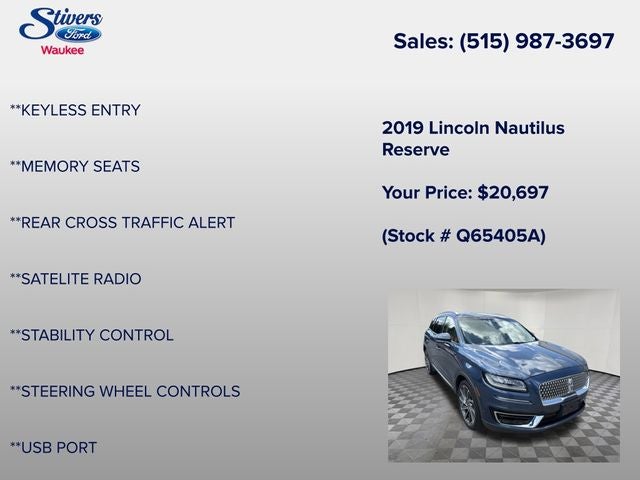 2019 Lincoln Nautilus Reserve