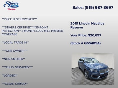 2019 Lincoln Nautilus Reserve