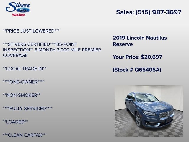 2019 Lincoln Nautilus Reserve