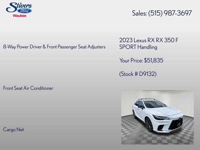 2023 Lexus RX 350 F Sport Handling