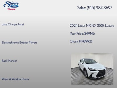 2024 Lexus NX 350h Luxury