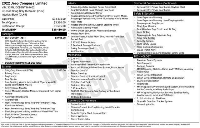 2022 Jeep Compass Limited