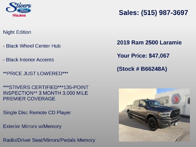 2019 RAM 2500 Laramie
