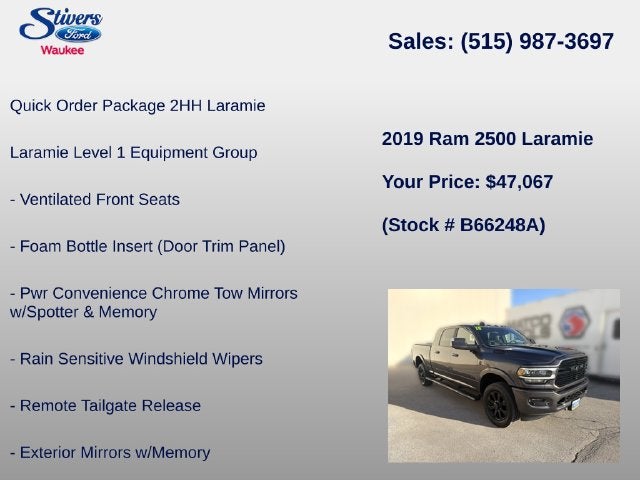 2019 RAM 2500 Laramie