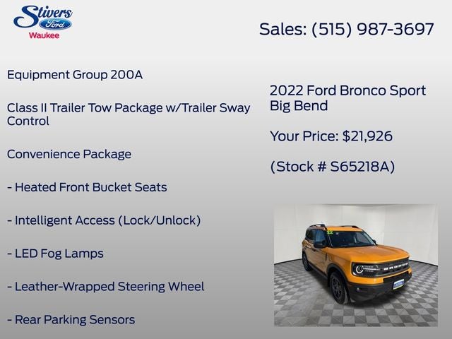 2022 Ford Bronco Sport Big Bend