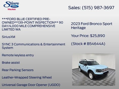 2023 Ford Bronco Sport Heritage