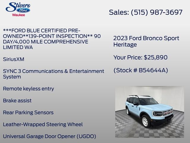 2023 Ford Bronco Sport Heritage