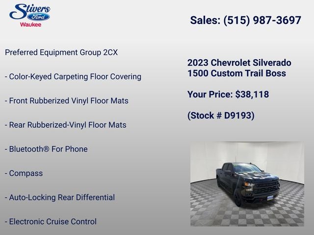 2023 Chevrolet Silverado 1500 Custom Trail Boss